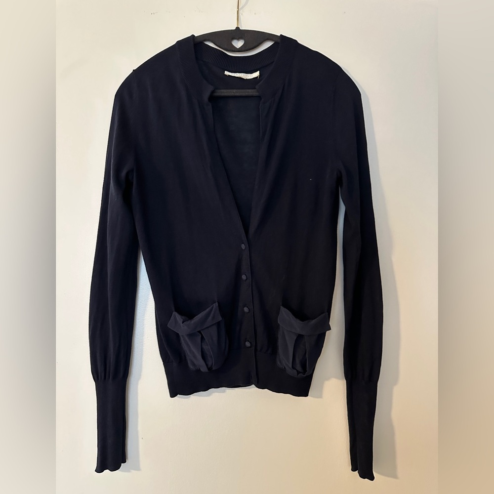 Oroton Navy Cardigan Sweater